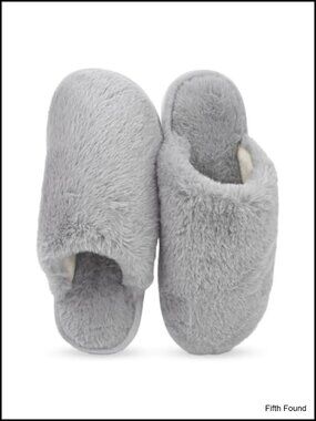 Faux Fur Fuzzy House Slippers Warm Soft Cozy Slip-On Women